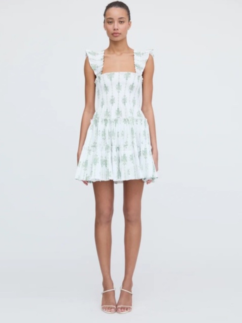 Hill House Charlotte Nap Dress Apple Green Basket Stripe